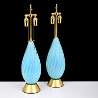 Pair of Murano Lamps, Manner of Archimede Seguso - Sold for $2,125 on 01-29-2022 (Lot 45).jpg